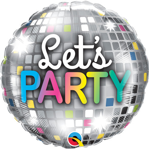 18" Disco 'Let's Party' Balloon