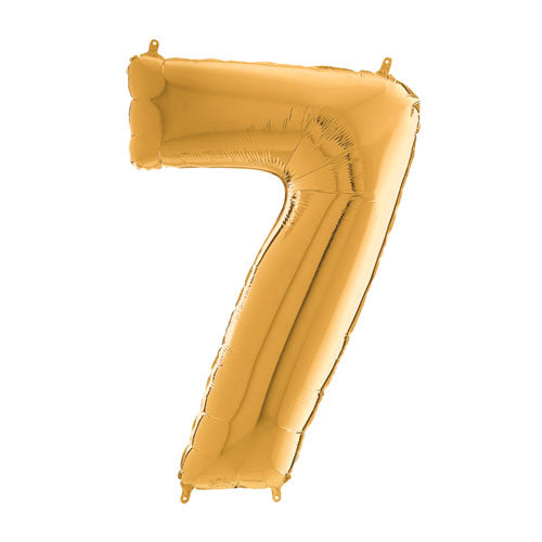 34" Gold Foil Number Balloon 0-9