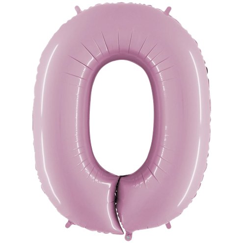 40" Pastel Pink Number Balloon 0-9