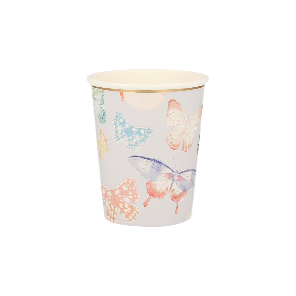 8 Butterfly Paper Cups