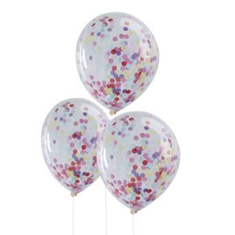 12" Confetti Filled Balloons (5pk)