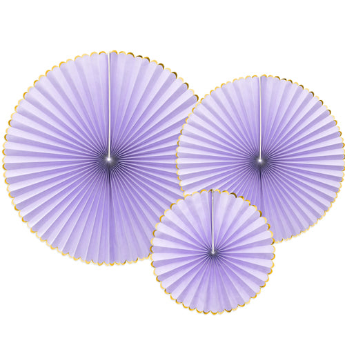 Lilac Decorative Paper Fans