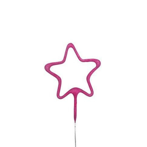 Pink star cake sparkler