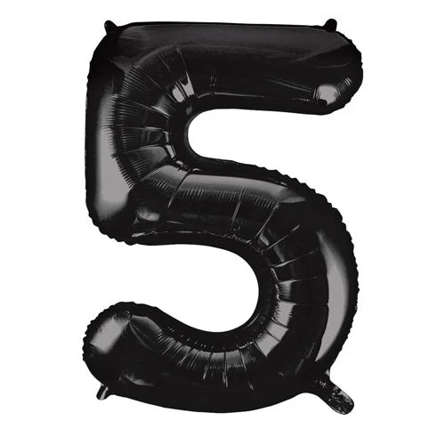 34" Black Foil Number Balloon 0-9