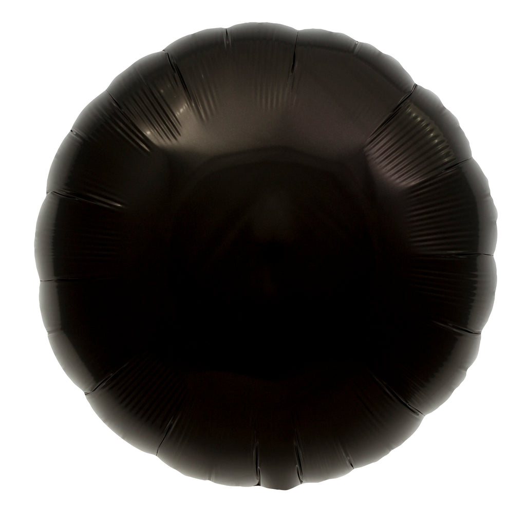 18" Round Foil Black Balloon