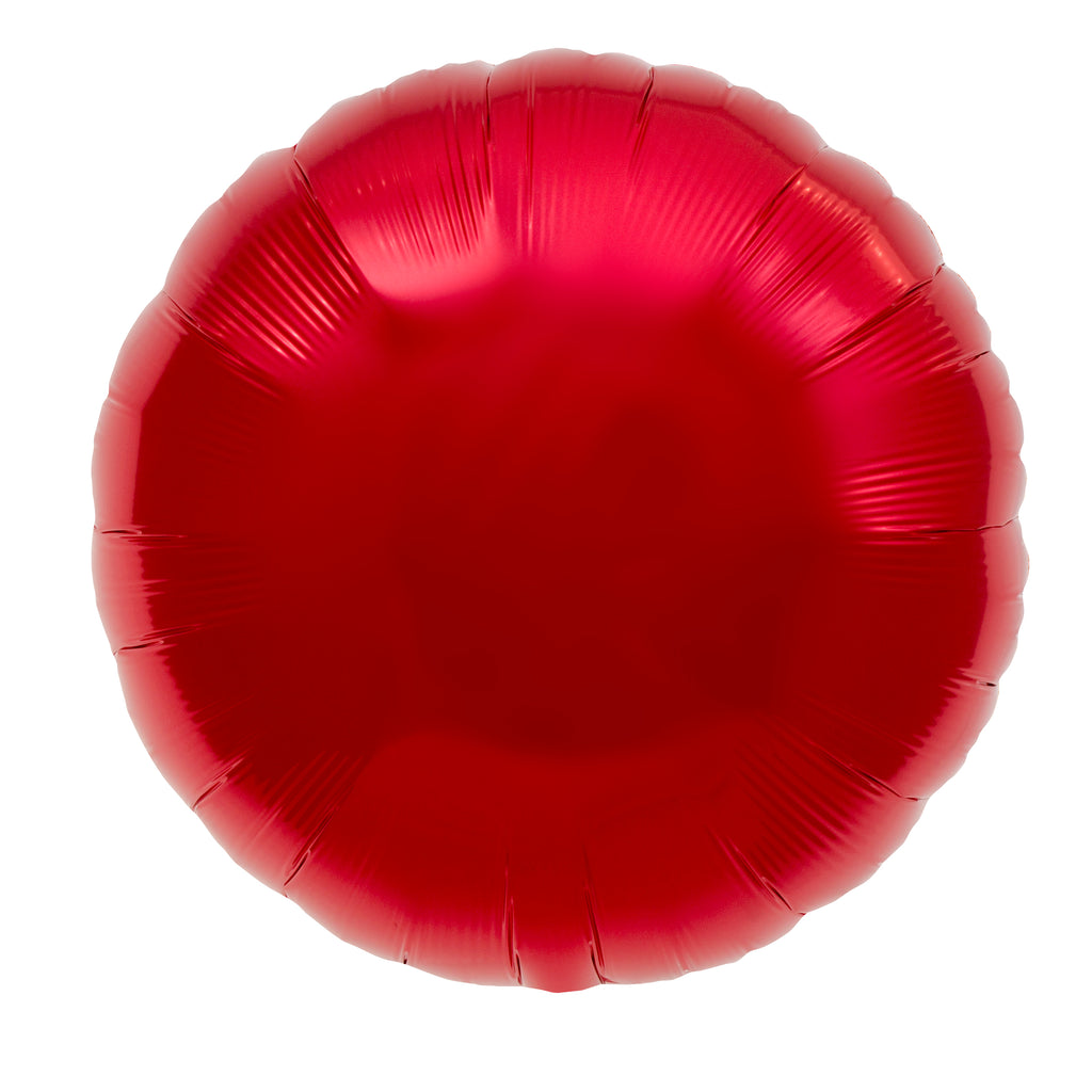 18" Round Foil Red Balloon