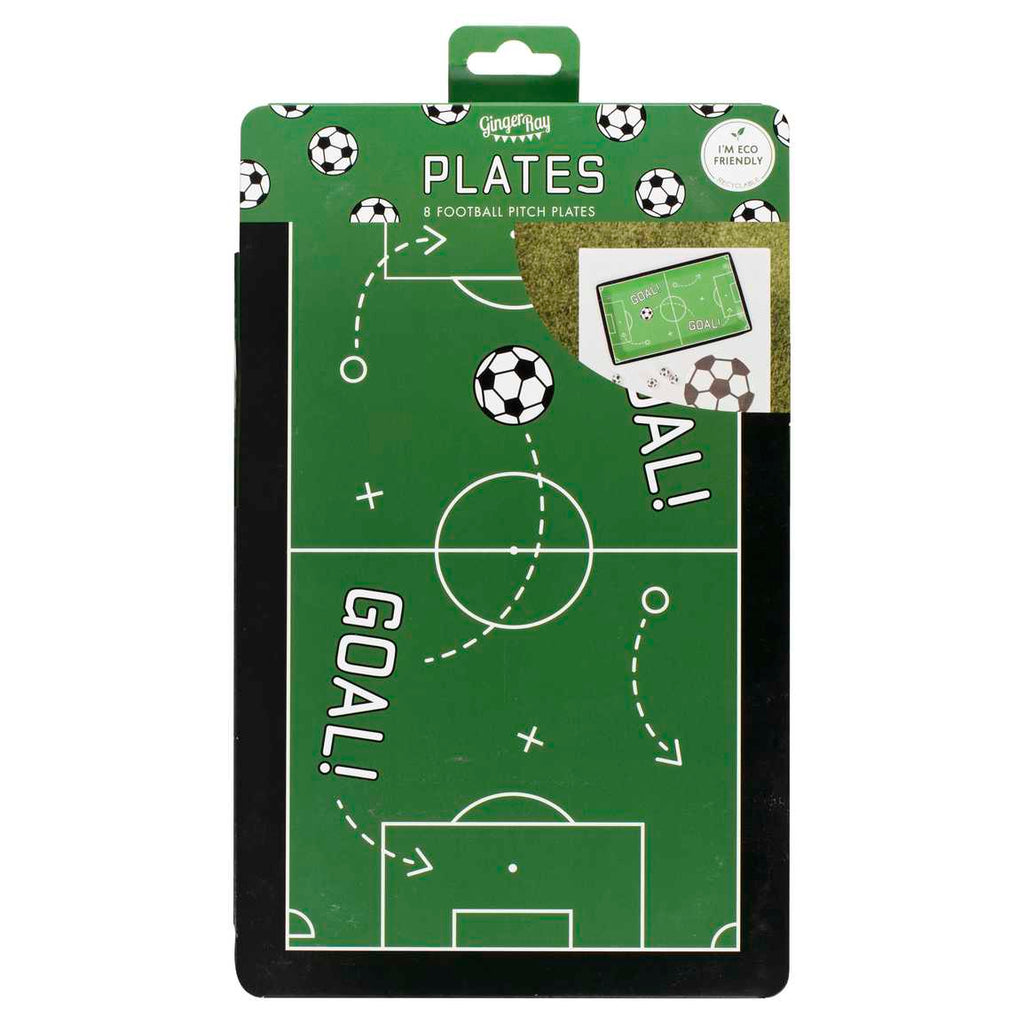 8 Football Pitch Paper Plates