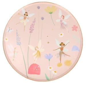 8 Large Fairy Party Plates